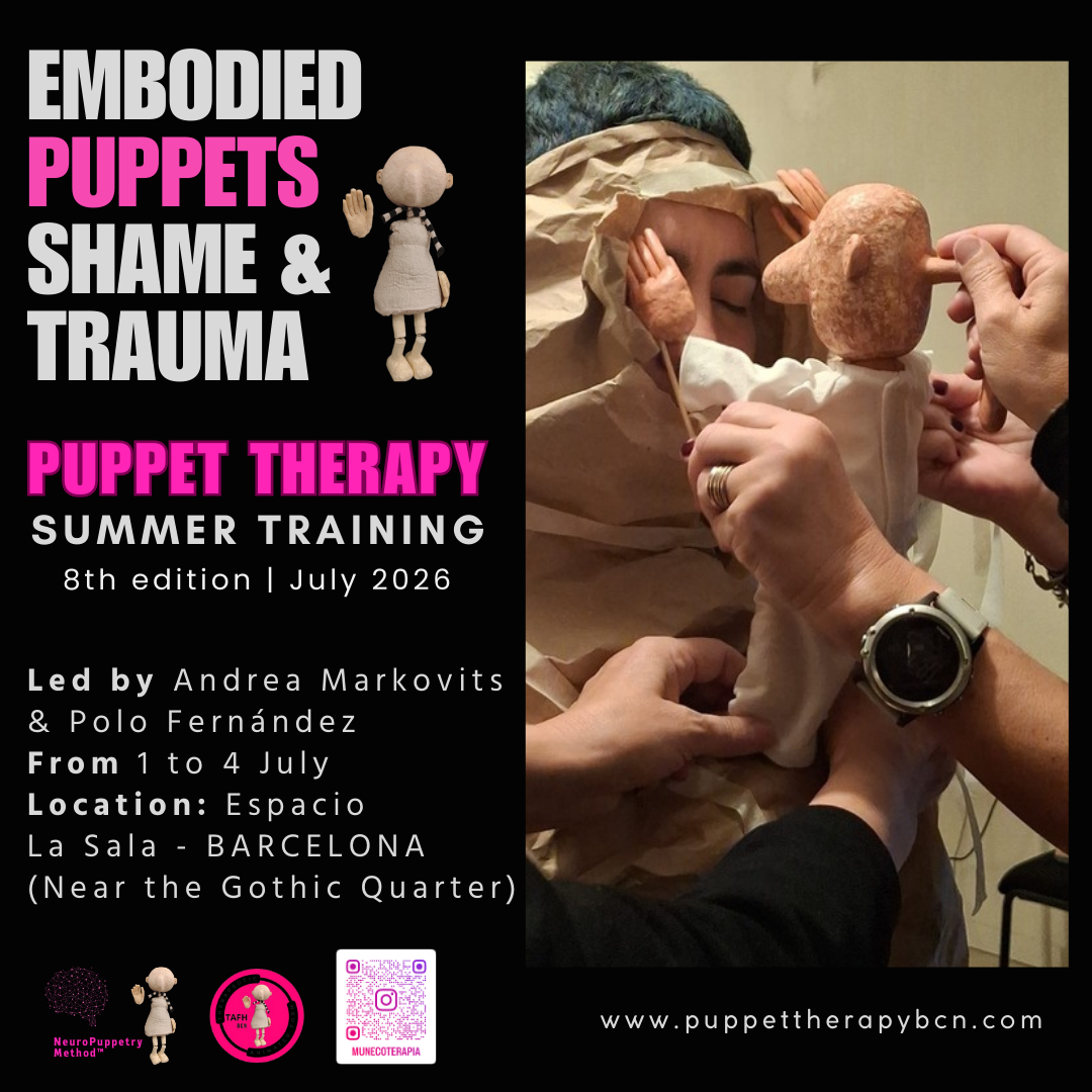 Poster for the annual Puppet Therapy School in-person program in Barcelona
